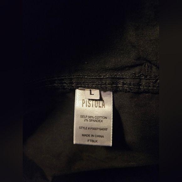 Pistola Meg Zip Front Romper Black Short Sleeve Drawstring Waist Slouchy Size L - Picture 14 of 16